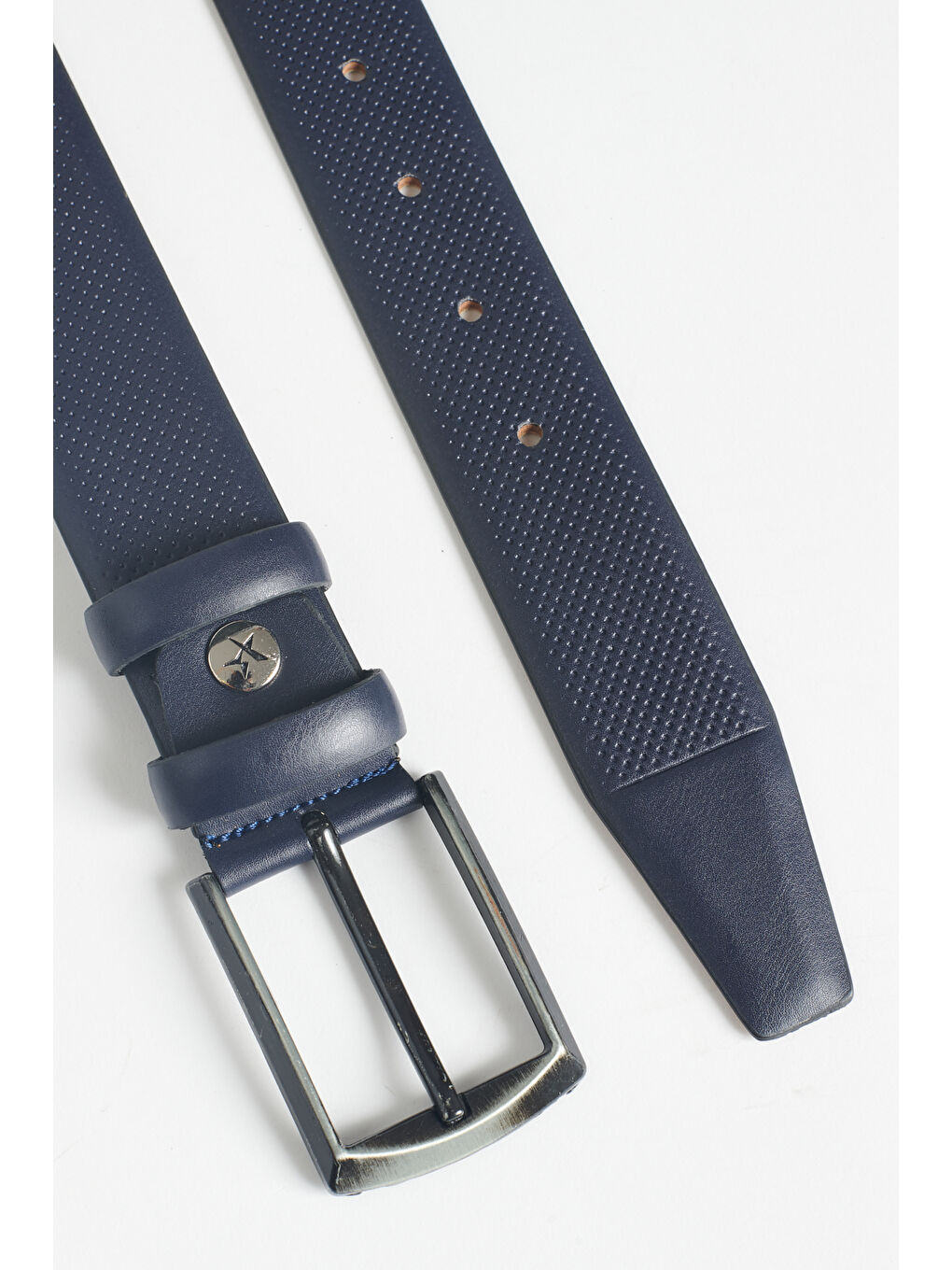 Erkek Lacivert Desenli Kemer-1