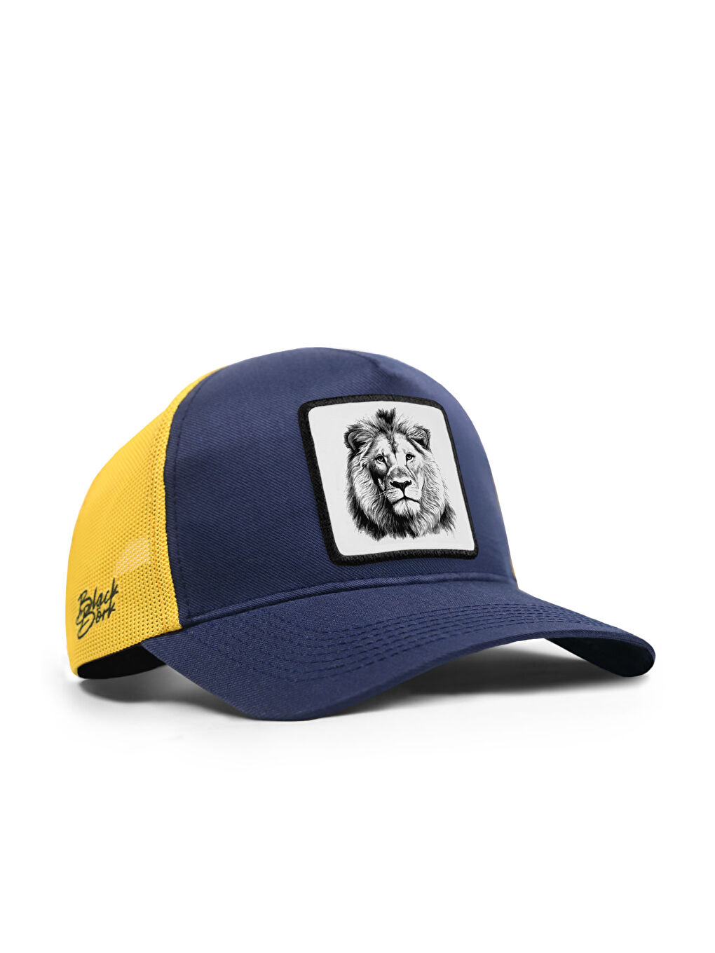 Aslan Logolu Cordura Lacivert-Sarı Trucker Şapka