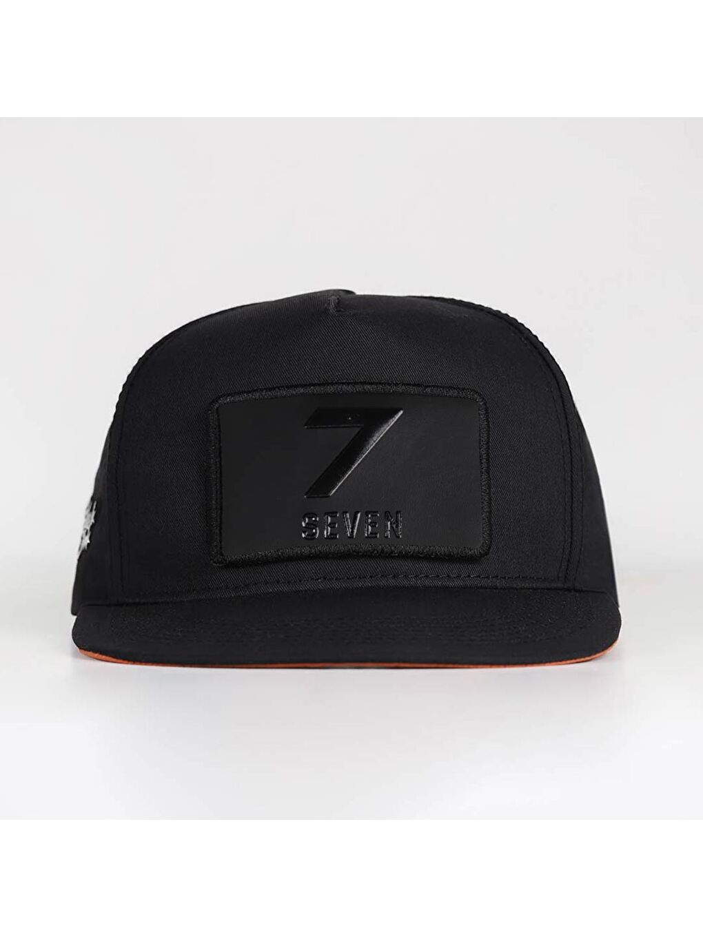 7 Numara Logolu Siyah Hip Hop Şapka-1