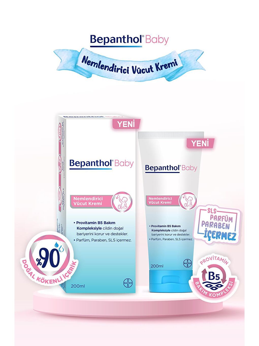 Bepanthol Şeffaf Baby Nemlendirici Vücut Kremi 200 ml - 1