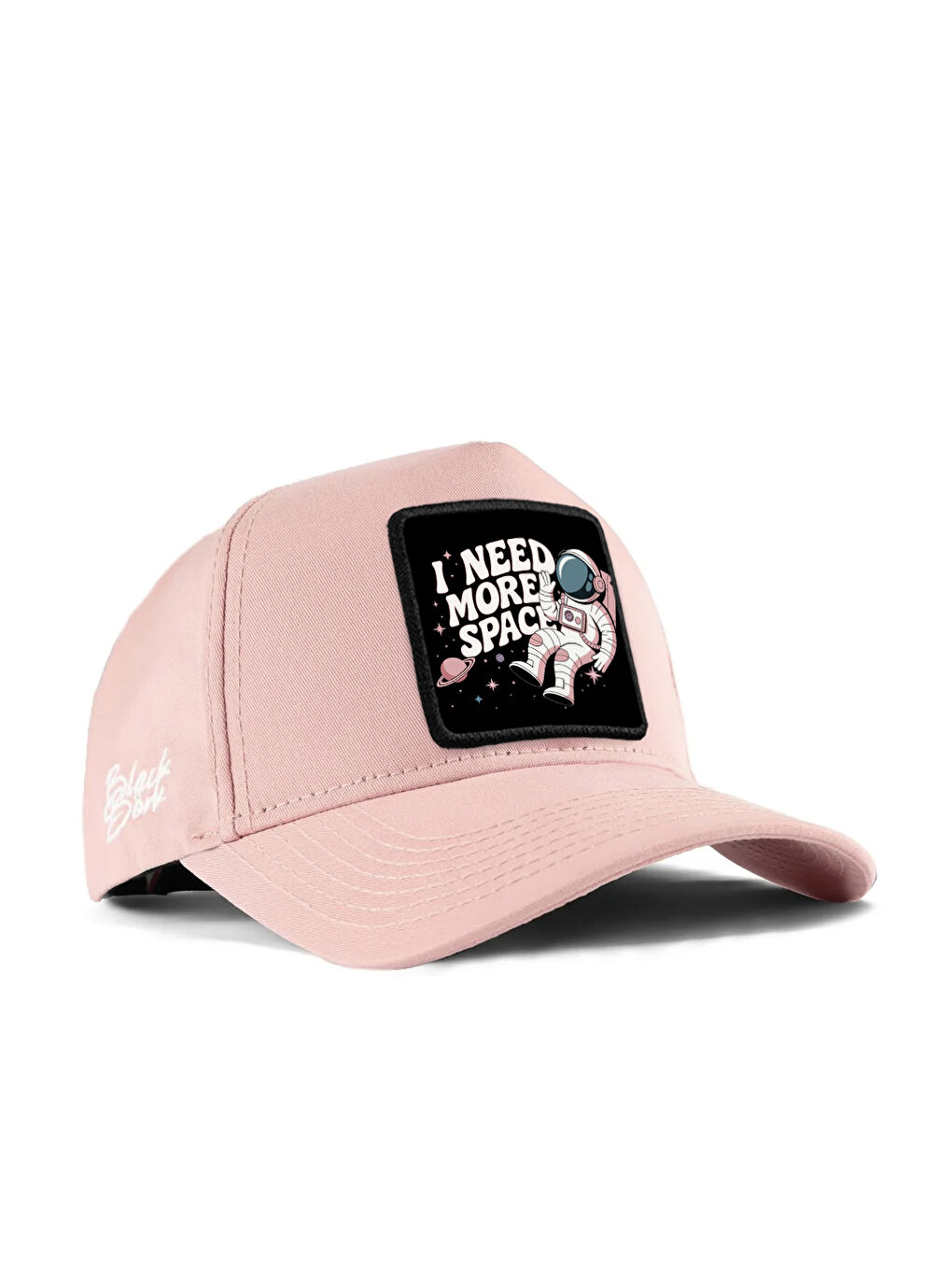 Pembe Space Logolu Somon Beyzbol Şapka