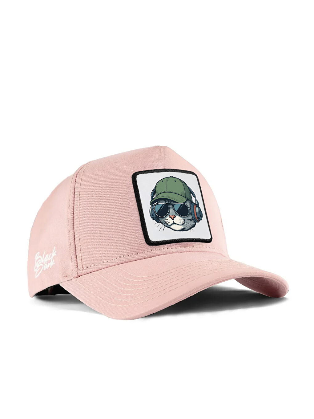 Pembe Kedi Logolu Somon Beyzbol Şapka