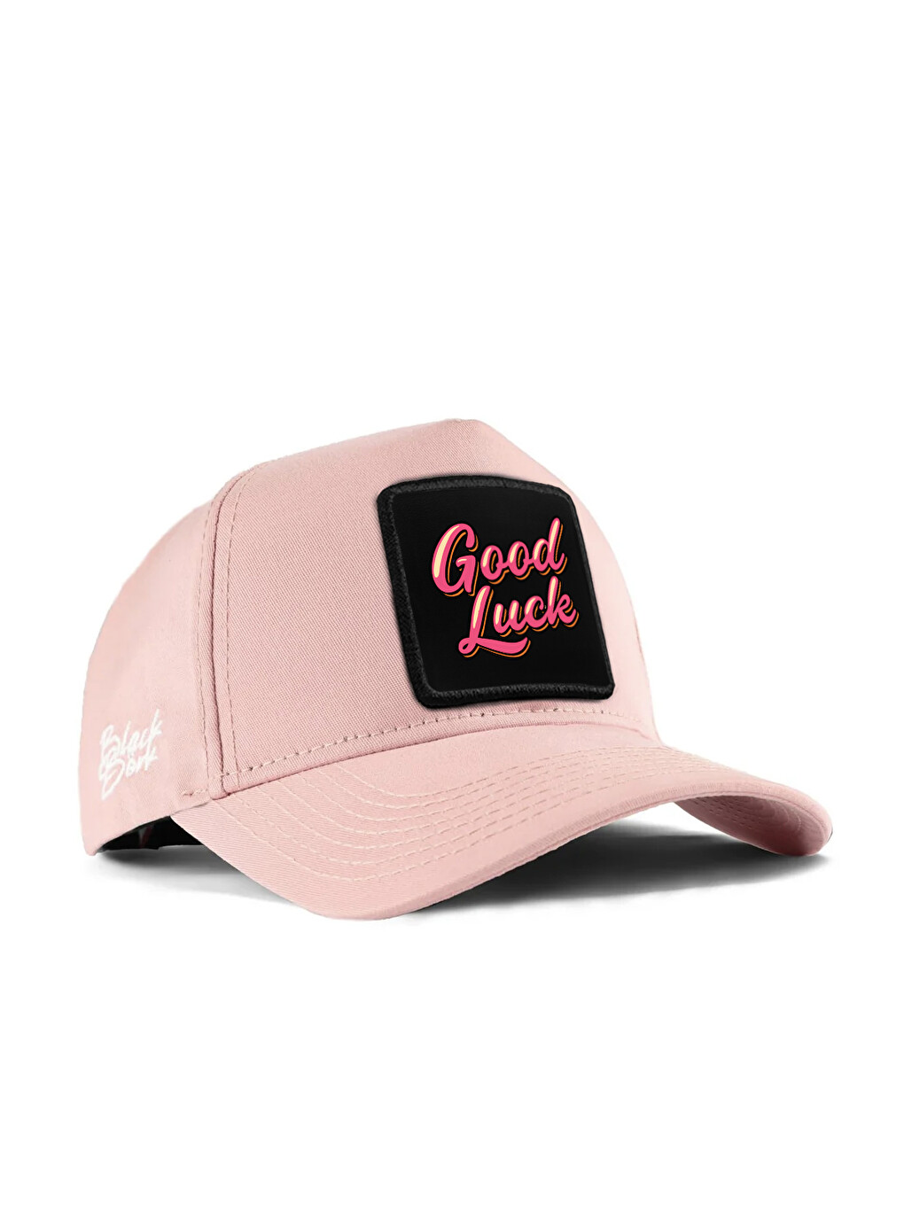 Pembe Good Luck Logolu Somon Beyzbol Şapka