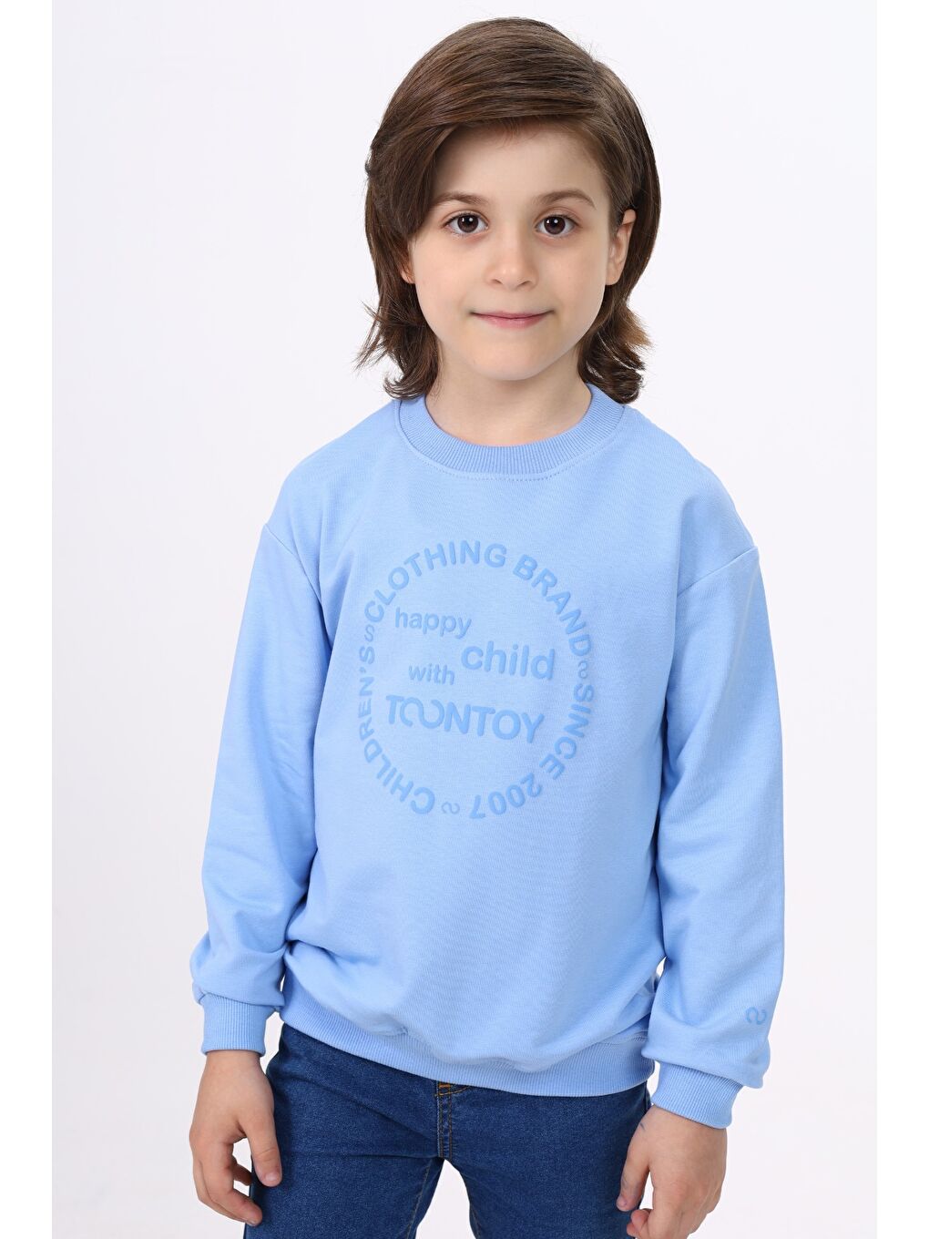 Toontoykids Mavi Erkek Çocuk Baskılı Sweatshirt