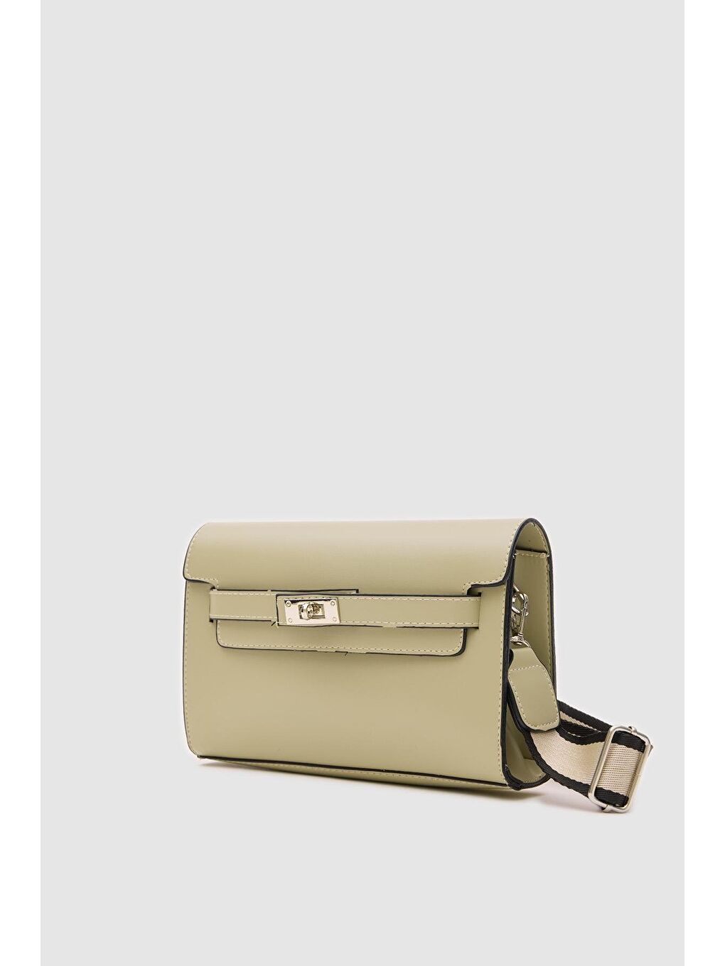 Yeşil Kelly Kilitli Clutch Bag Mint-1