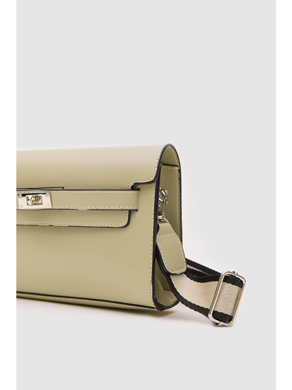 Yeşil Kelly Kilitli Clutch Bag Mint-2