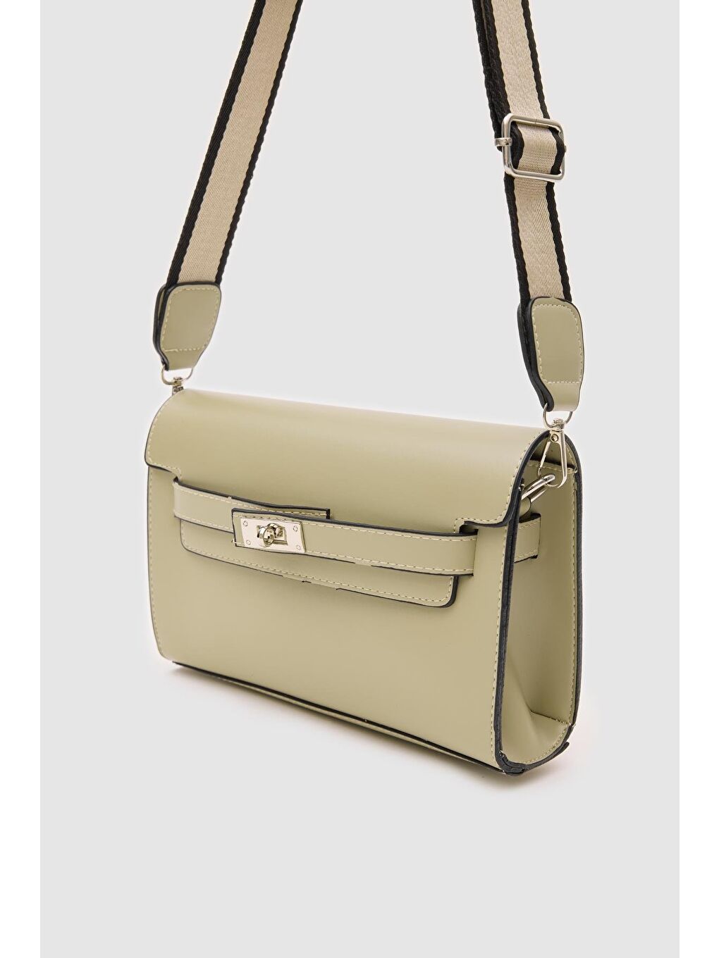 Yeşil Kelly Kilitli Clutch Bag Mint-3