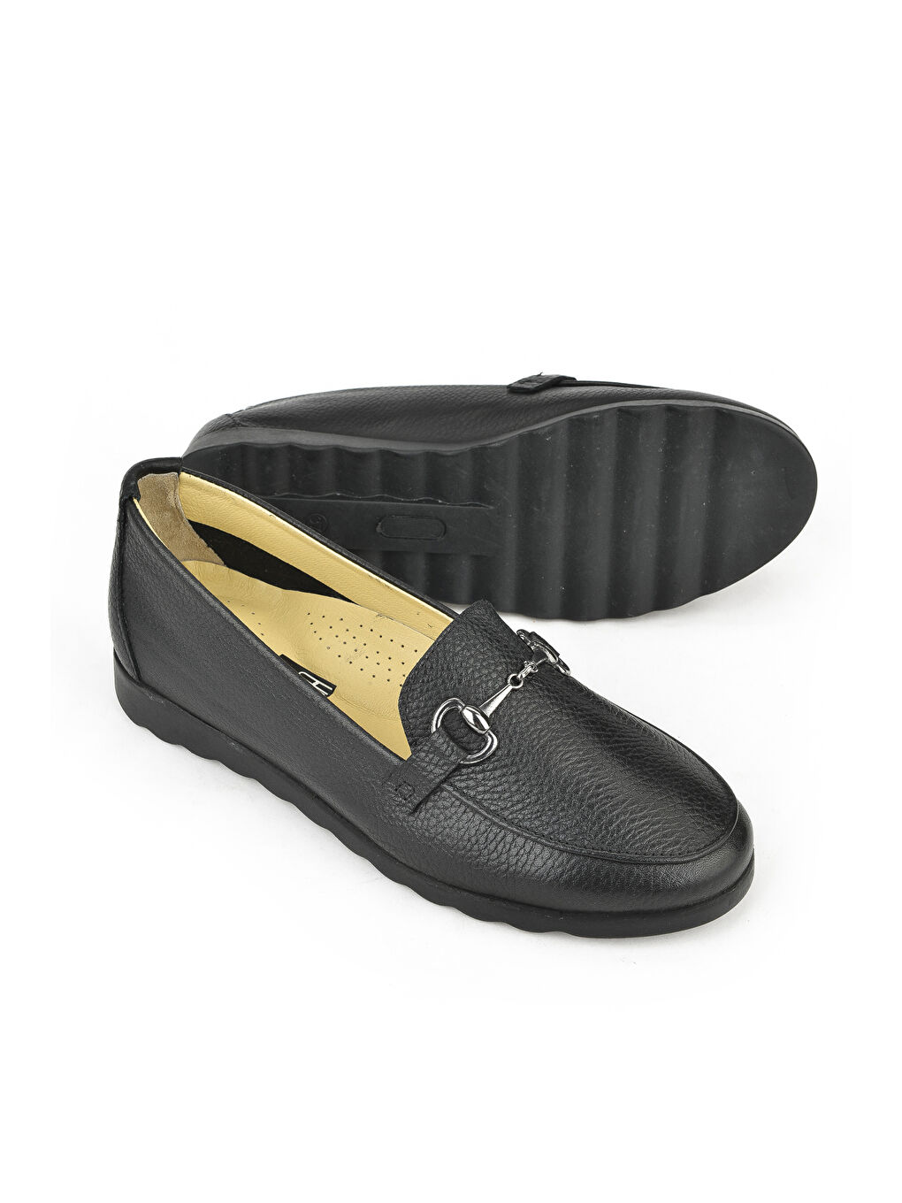 Kadın Hakiki Deri Günlük Ayakkabı 1411022Z2072 Siyah-1