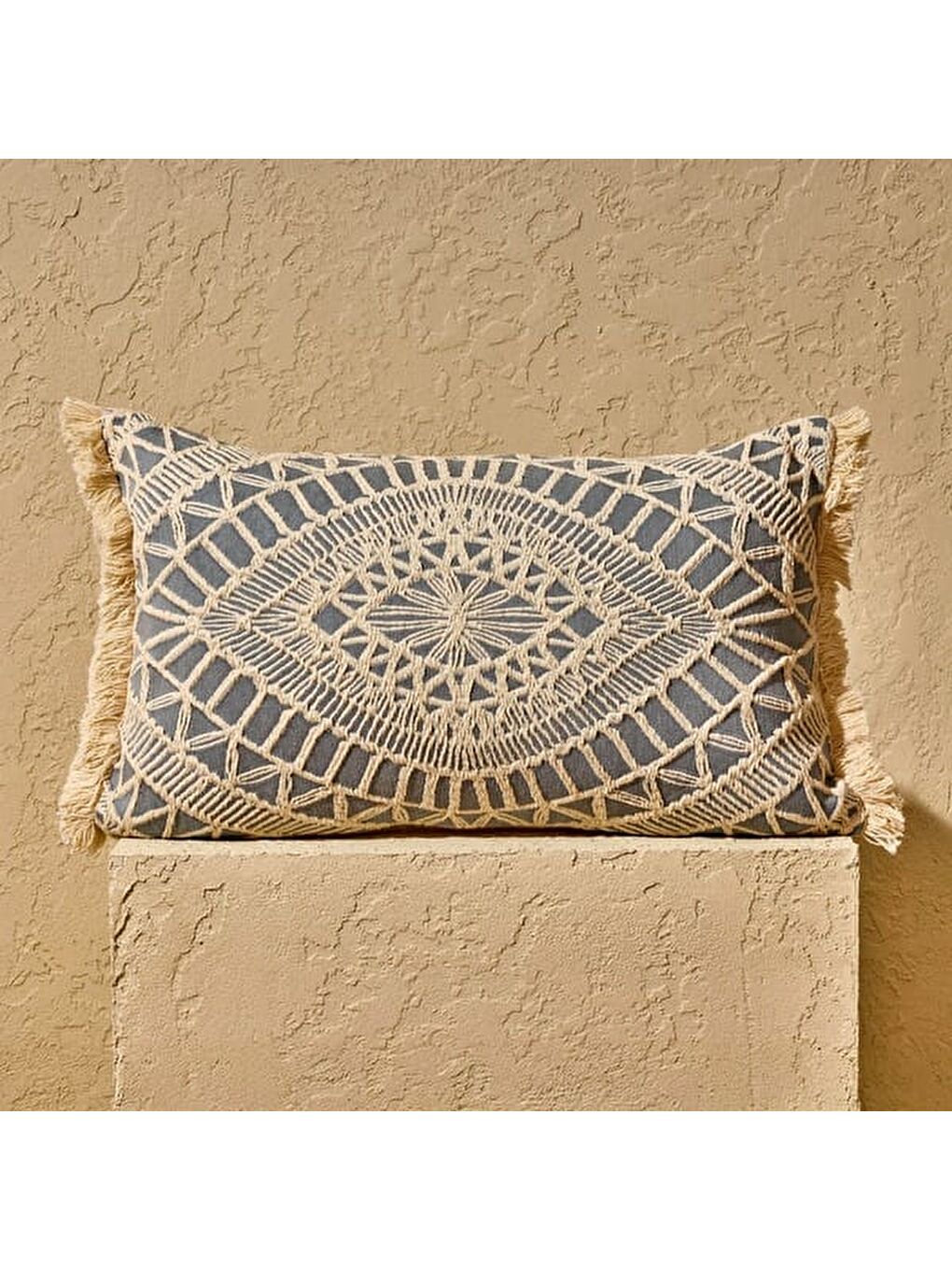 Soft Slevel Kırlent - Mavi - 30x50 cm-1