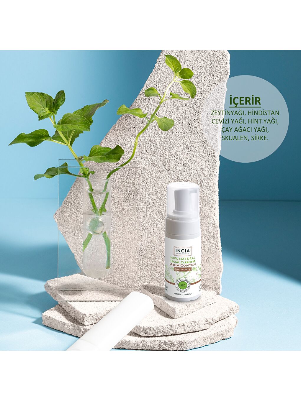 %100 Doğal İpeksi Yüz Temizleme Köpüğü Makyaj Akne Siyah Nokta Sivilce Yağlı Ciltler Vegan 125 ml-2