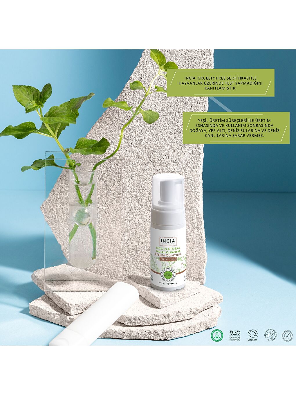 %100 Doğal İpeksi Yüz Temizleme Köpüğü Makyaj Akne Siyah Nokta Sivilce Yağlı Ciltler Vegan 125 ml-4