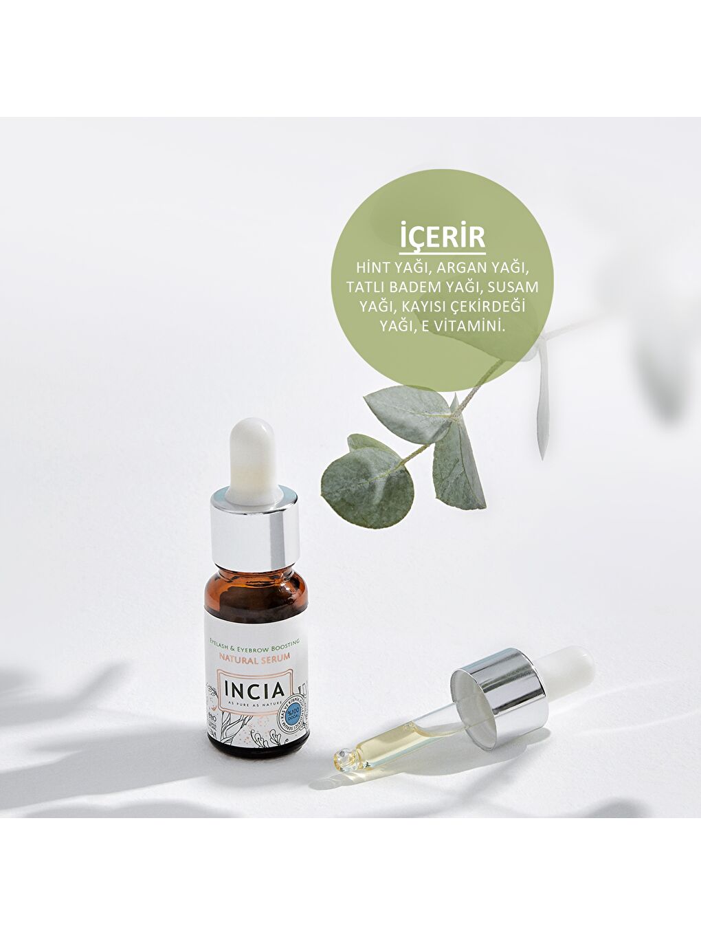 %100 Doğal Kaş ve Kirpik Güçlendirici Serum Bitkisel Yoğunlaştırıcı Yoğun Bakım Yağı Vegan 10 ml-2