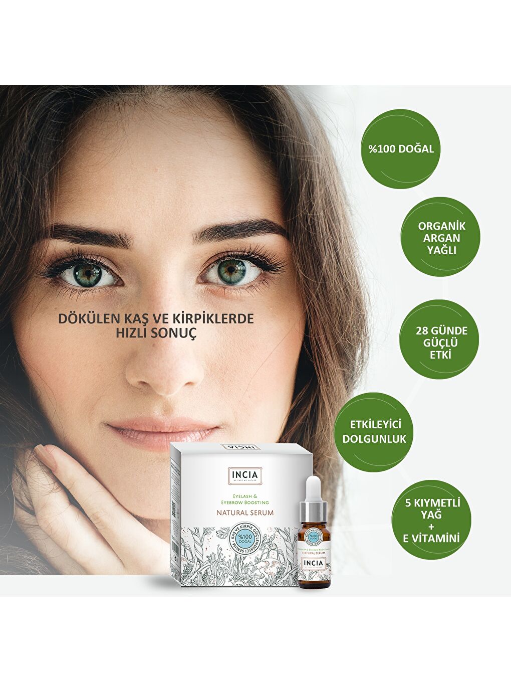 %100 Doğal Kaş ve Kirpik Güçlendirici Serum Bitkisel Yoğunlaştırıcı Yoğun Bakım Yağı Vegan 10 ml-3