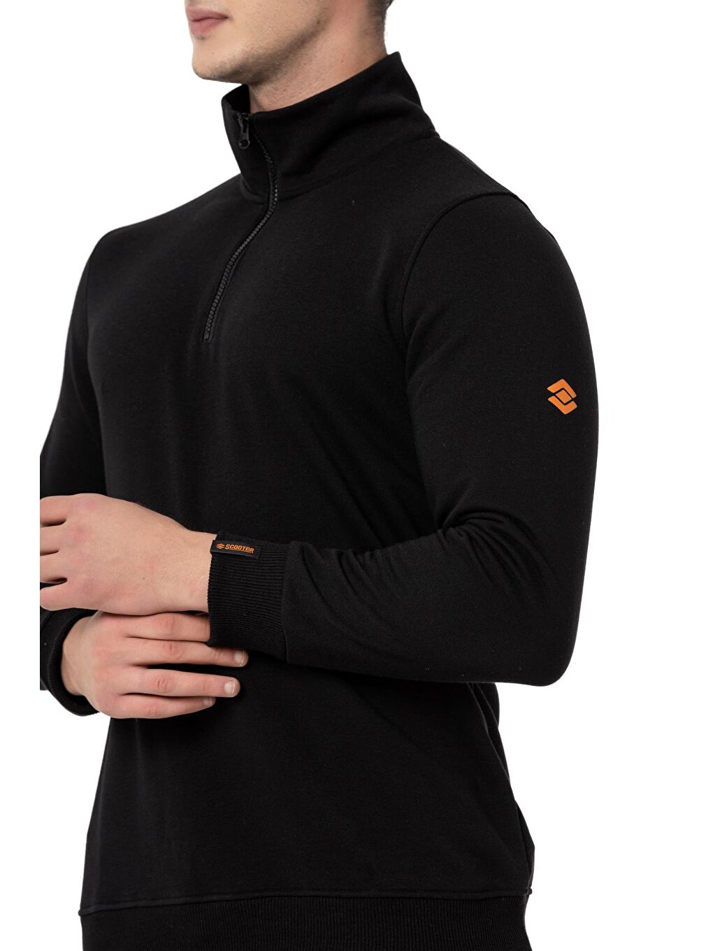 Scooter Yarım Fermuarlı Siyah Erkek Sweatshirt M1519TS - 2