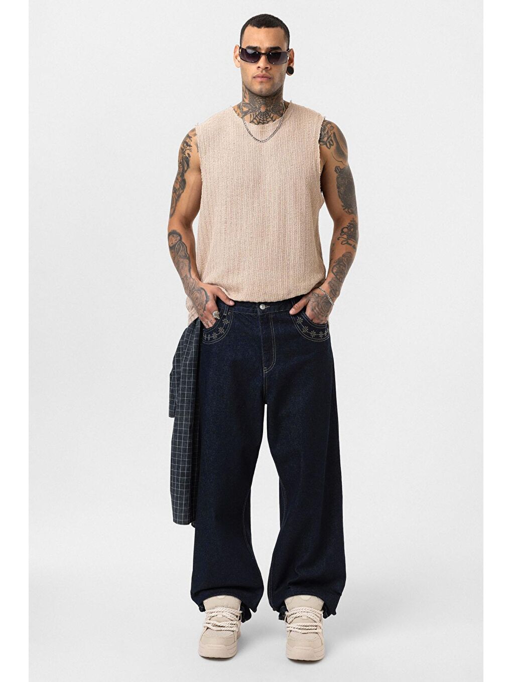 Relaxed Fıt Jean Koyu Mavi