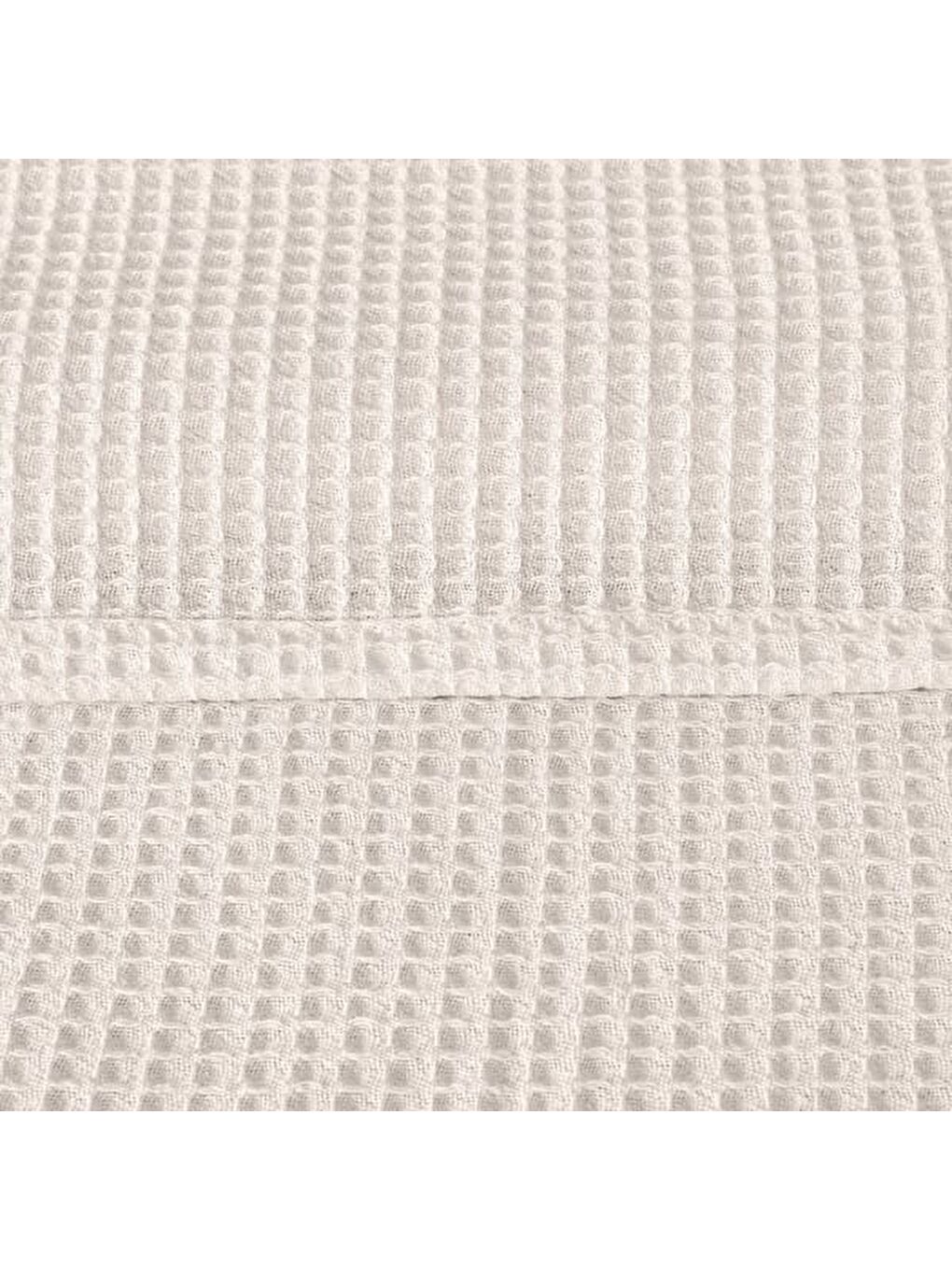 Soft Rete Tek Kişilik Pike - Beyaz - 160x220 cm-1