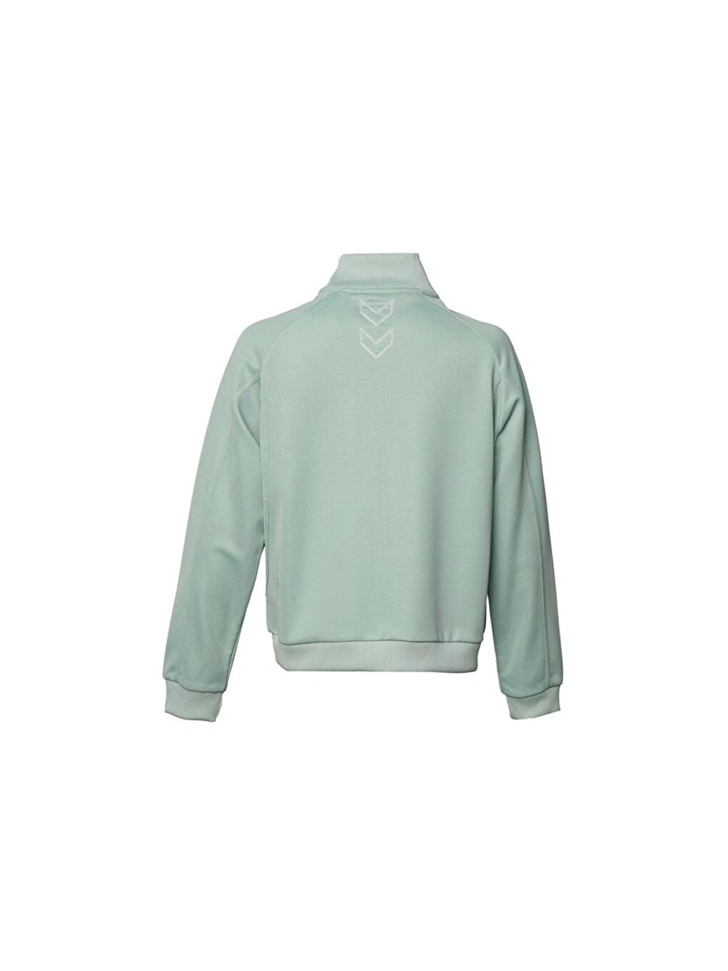 Kalmia Kadın Yeşil Dik Yaka Fermuarlı Sweatshirt-1