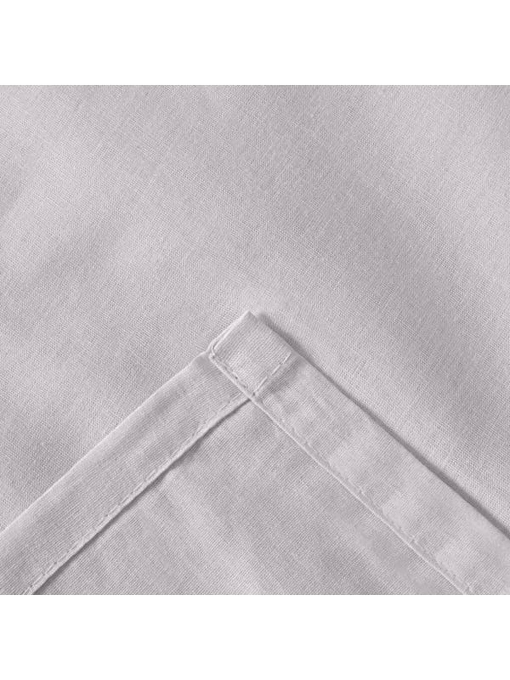 Soft Basic Çift Kişilik Düz Kenar Çarşaf - Gri - 240x260 cm-1