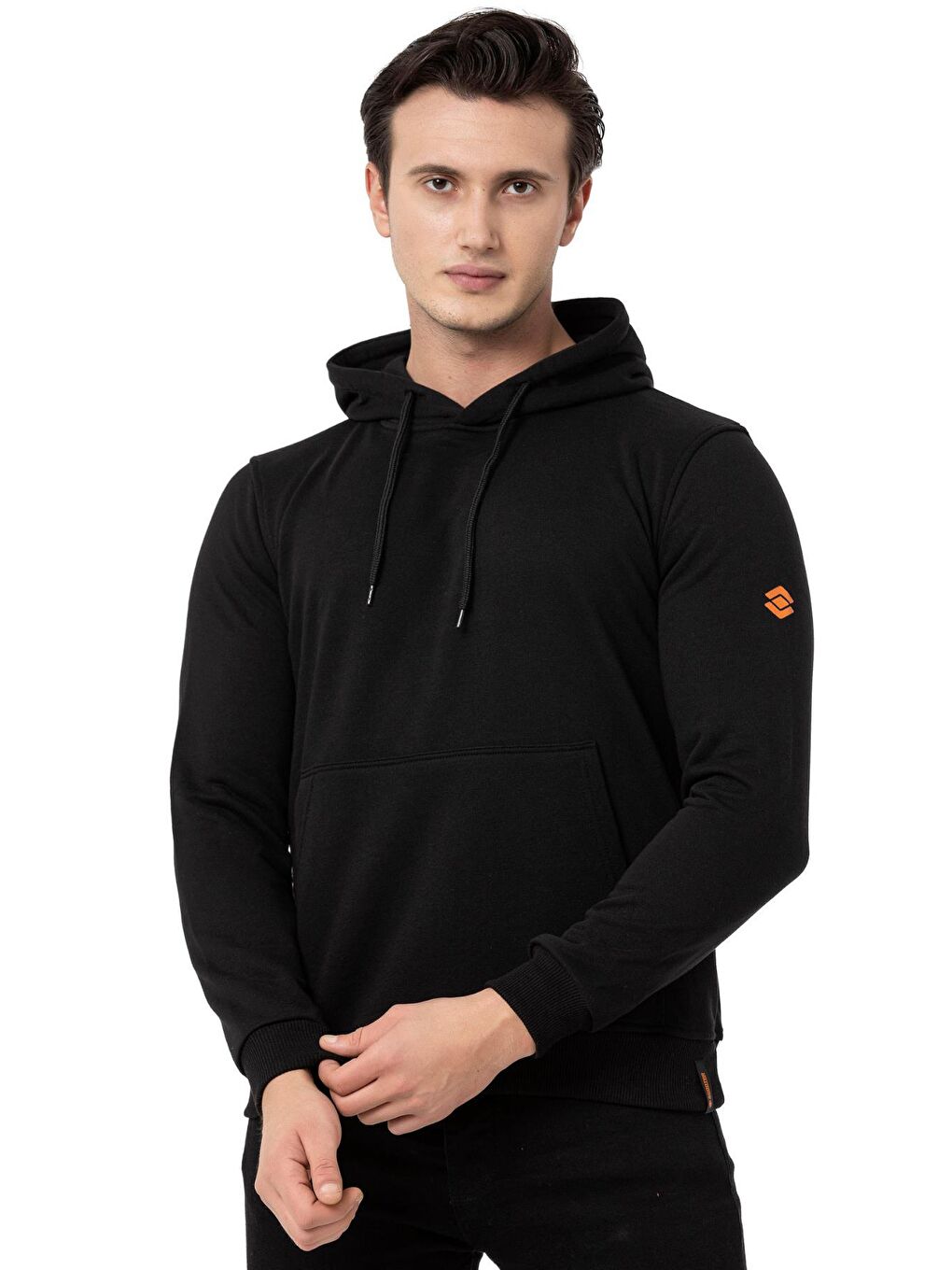 Scooter Siyah Erkek Kapüşonlu Basic Sweatshirt M1518TS