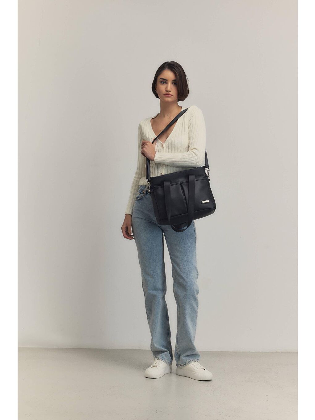 Albert Cepli Omuz Çantası Siyah-7