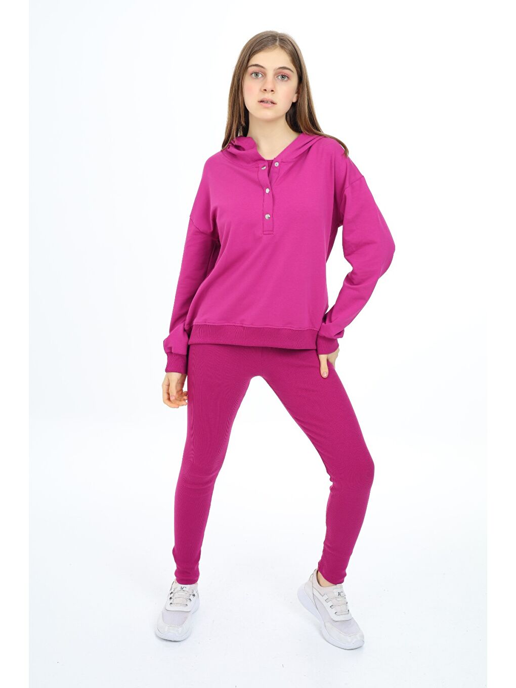 Mürdüm Kız Çocuk Üçlü Taytlı Takım