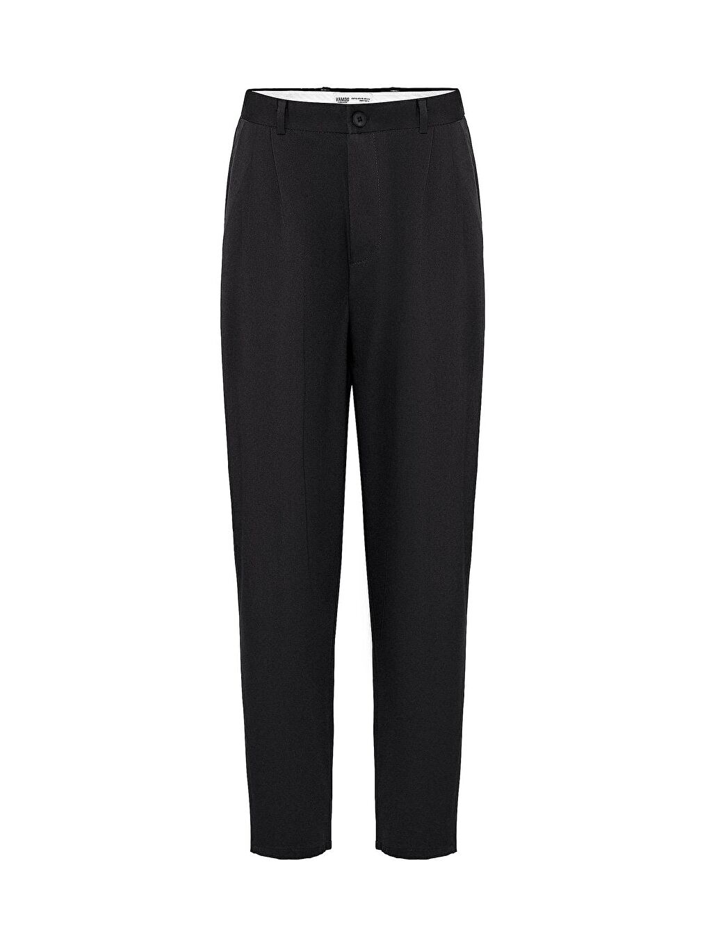 Baggy Fit Pileli Kumaş Erkek Pantolon Siyah-1