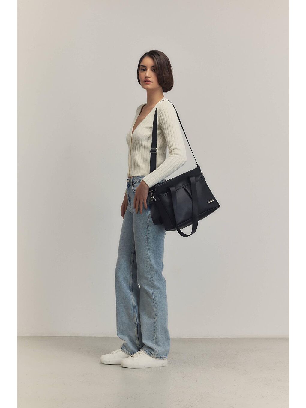 Albert Cepli Omuz Çantası Siyah-9