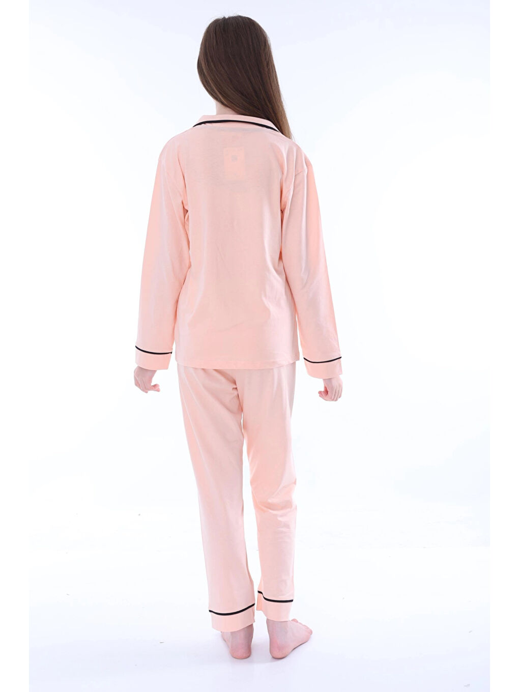 Myhanne Açık Pembe Yakalı Kız Çocuk Pijama Takımı 35203 - 1