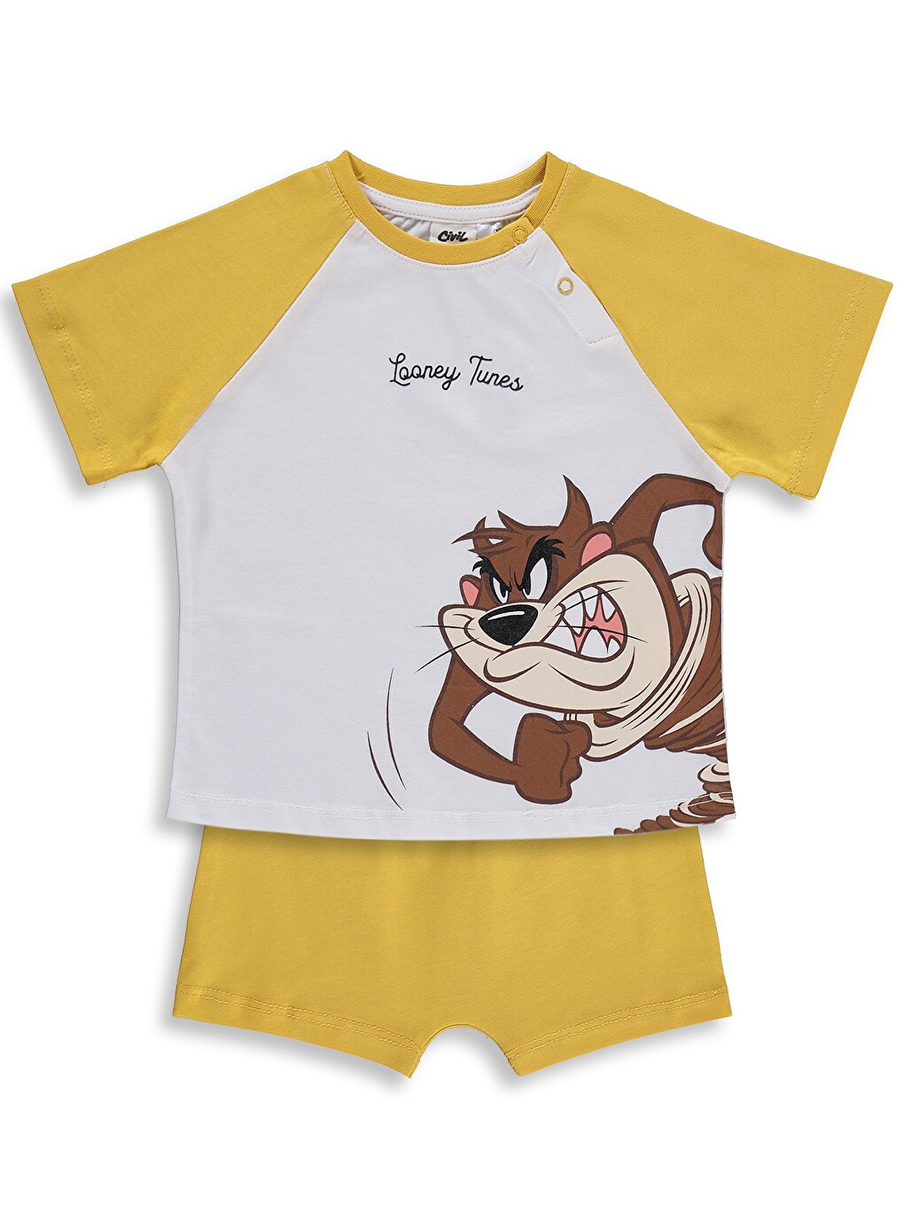 Baby Taz Baskılı 6-18 Ay Takım - Beyaz
