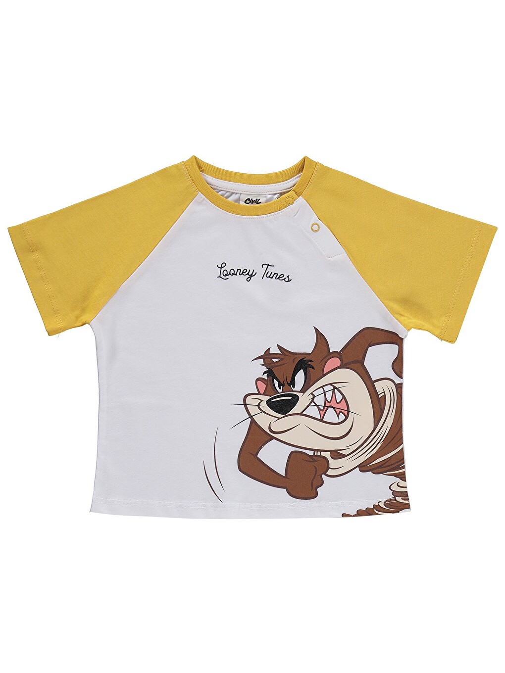 Baby Taz Baskılı 6-18 Ay Takım - Beyaz-1