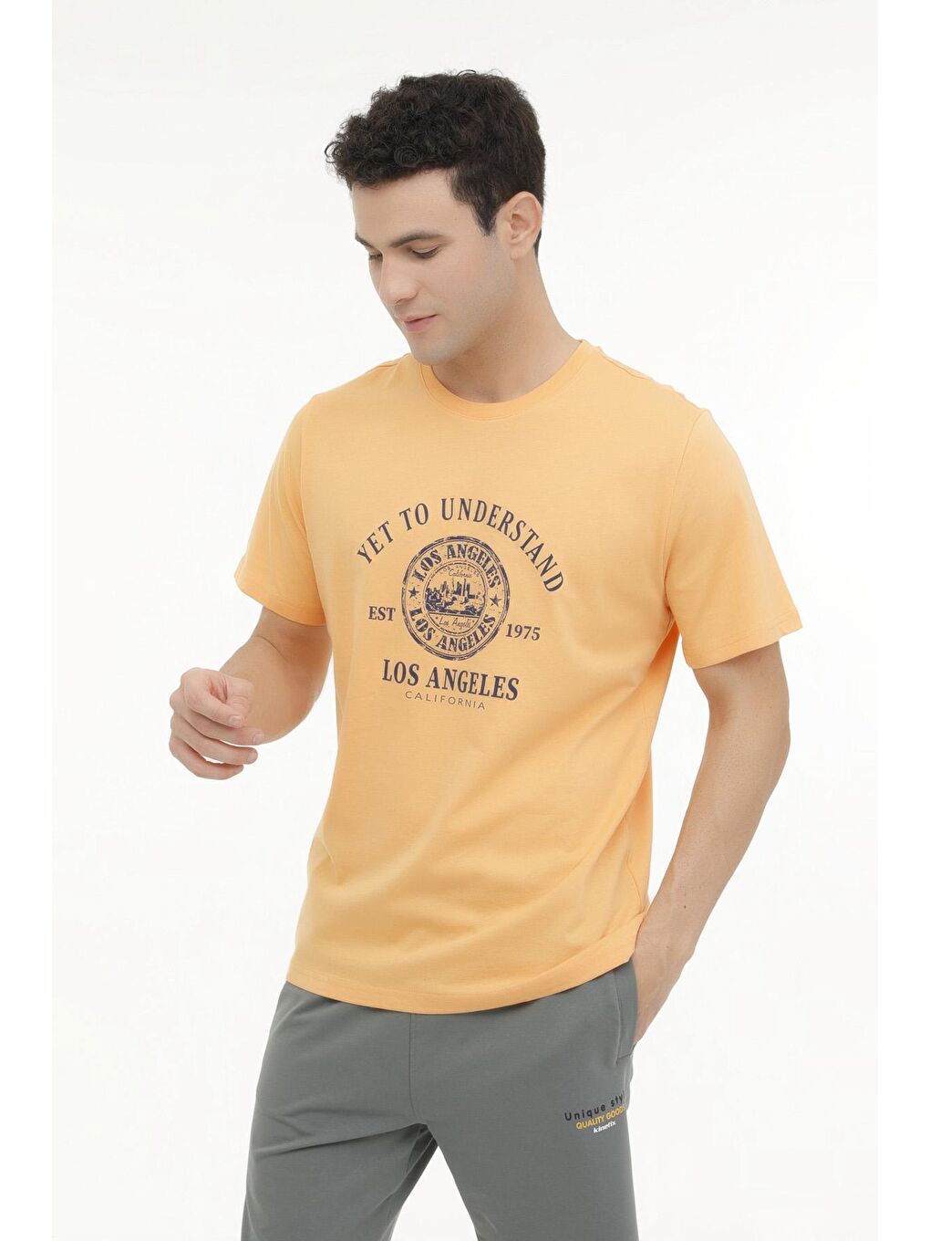 ML LANGLS 11ESCTY-120 4FX Turuncu Erkek Kısa Kol Tişört