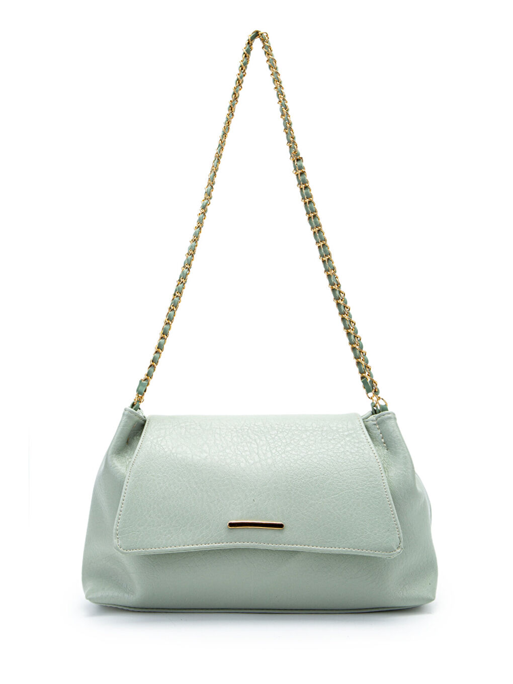 Kapaklı Zarif Tasarım Sarrah Kadın Omuz Çanta Mint Yeşili