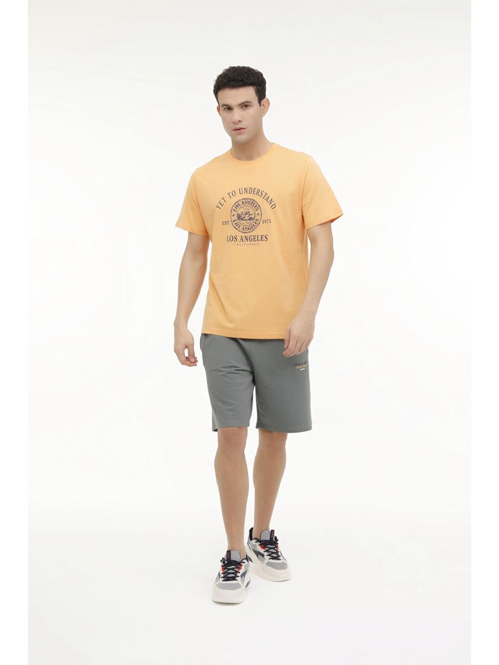 ML LANGLS 11ESCTY-120 4FX Turuncu Erkek Kısa Kol Tişört-2