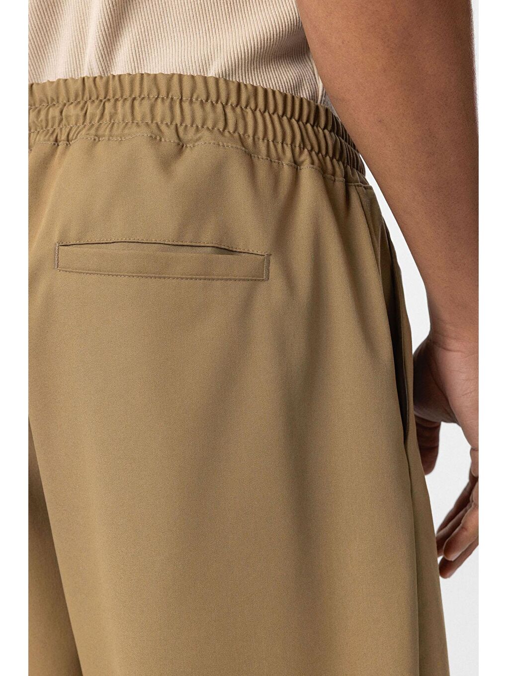 Bel Lastikli Baggy Erkek Pantolon Haki-6