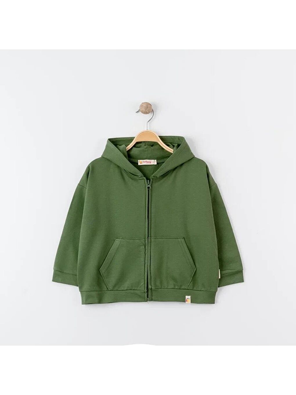 Haki Oversıze Eşofman Theme Kapüşonlu Fermuarlı Sweat