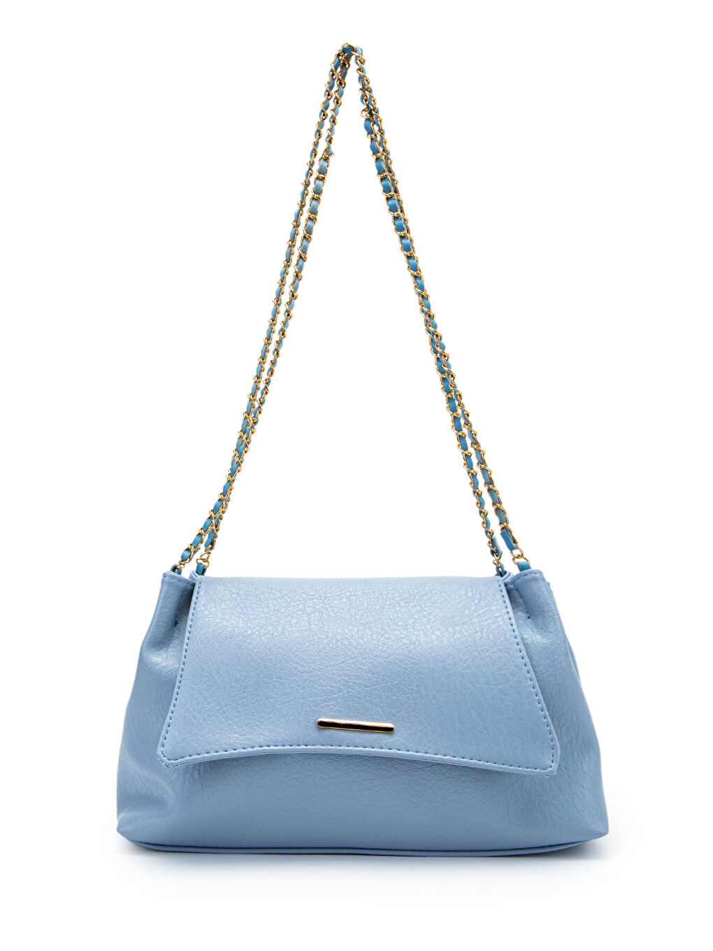 Kapaklı Zarif Tasarım Sarrah Kadın Omuz Çanta Mavi