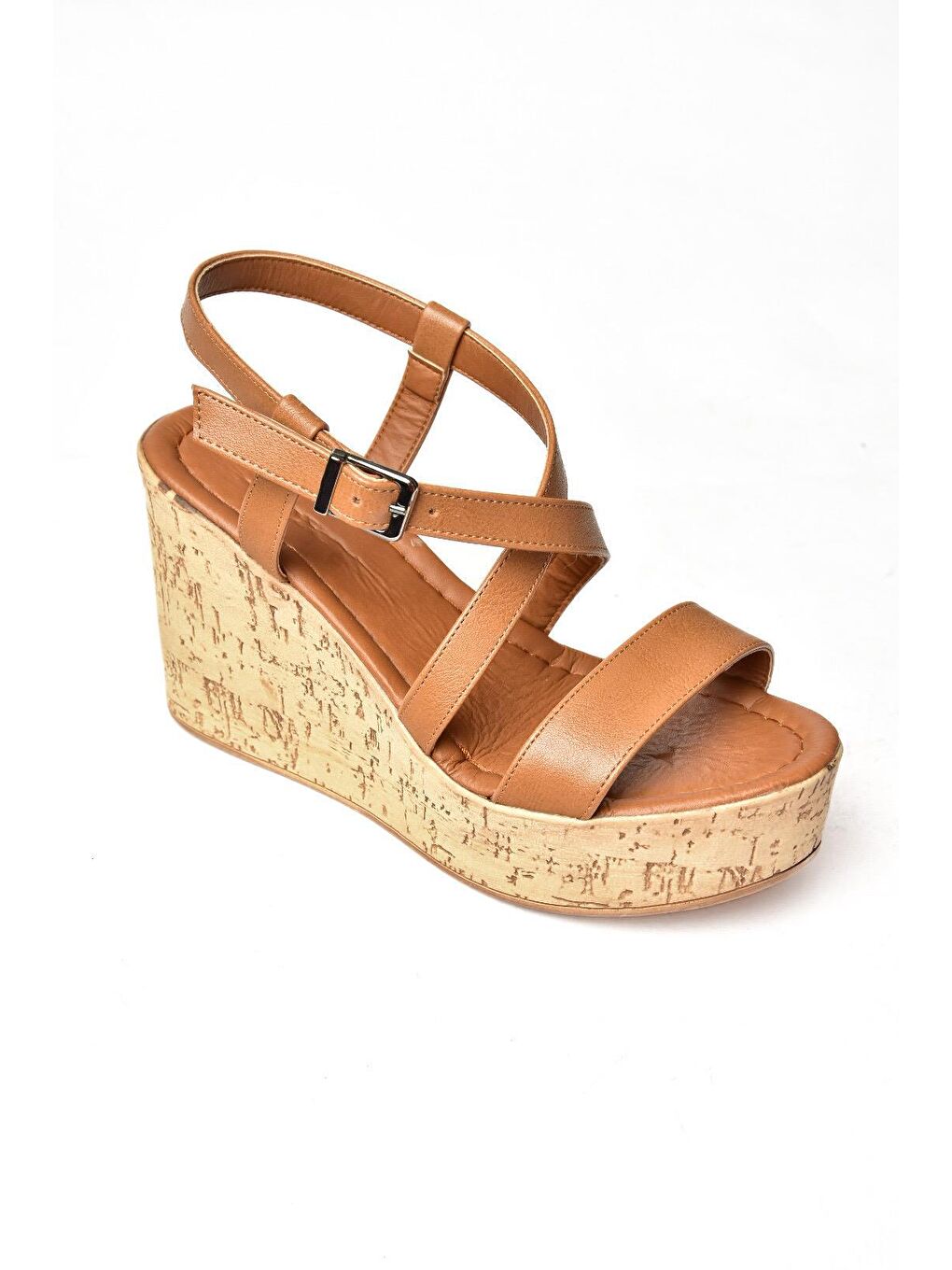 Kahverengi S9960544 Taba Kadın Dolgu Topuklu Ayakkabı-1