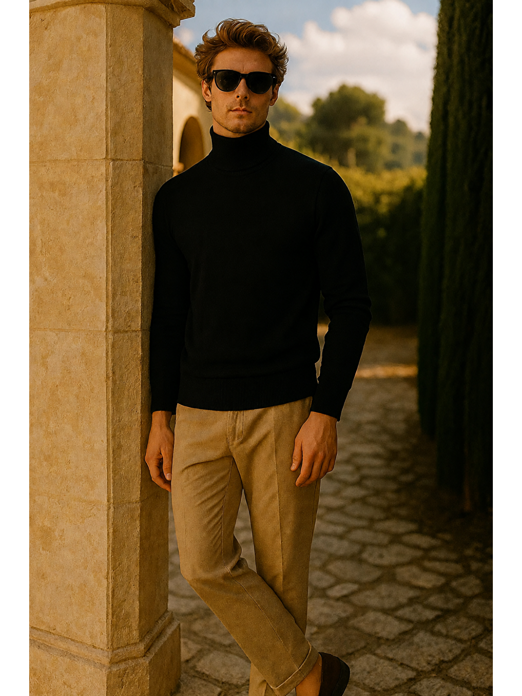 Erkek Kışlık Slim Fit A.siyah Kazak-1