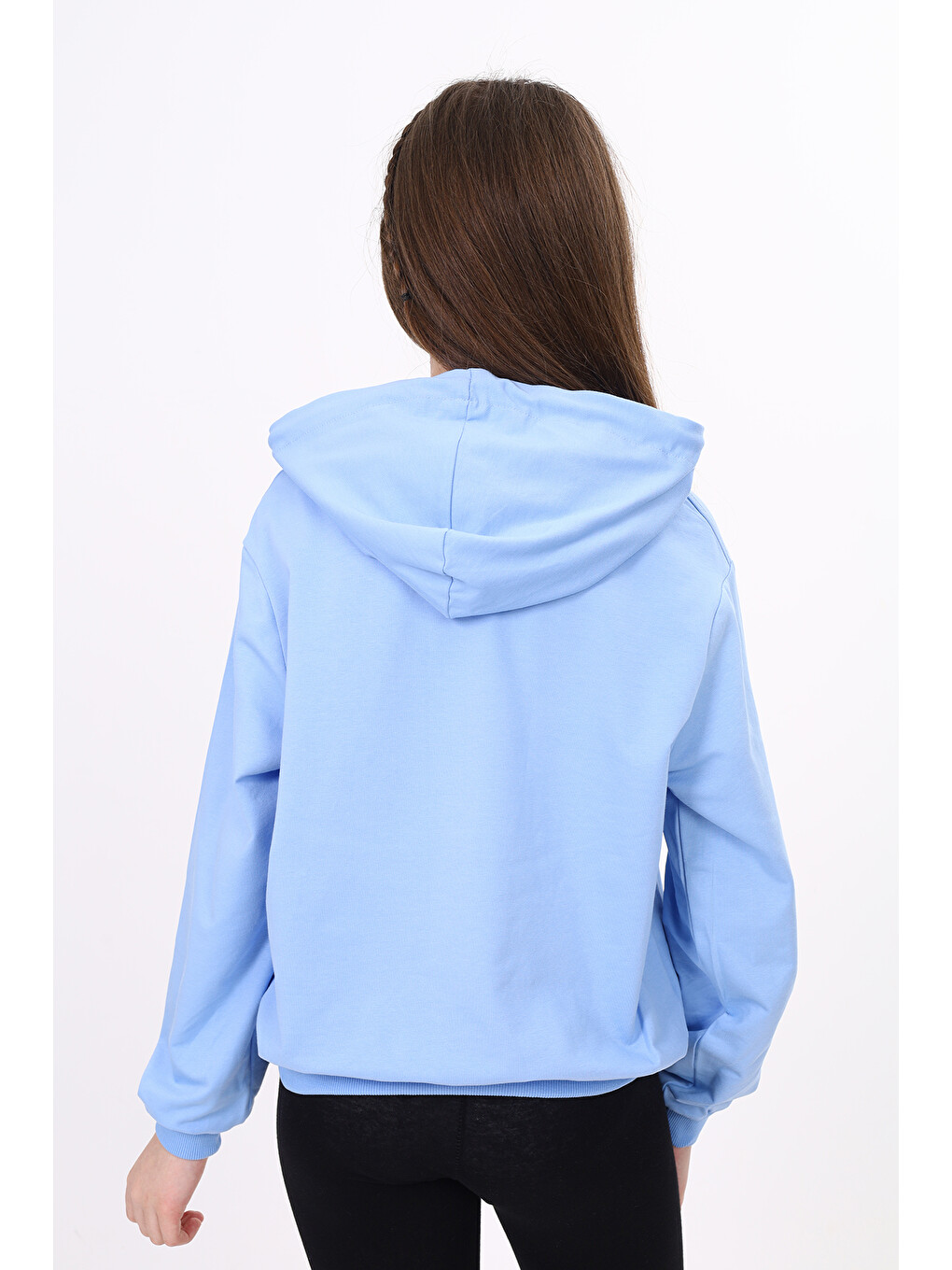 Mavi Kız Çocuk Baskılı Sweatshirt-3