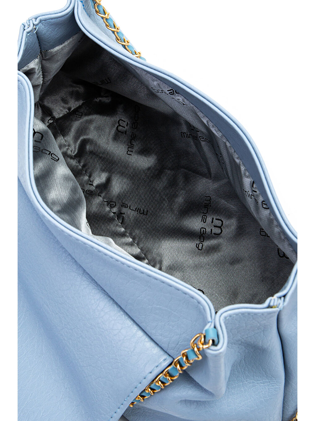 Kapaklı Zarif Tasarım Sarrah Kadın Omuz Çanta Mavi-3