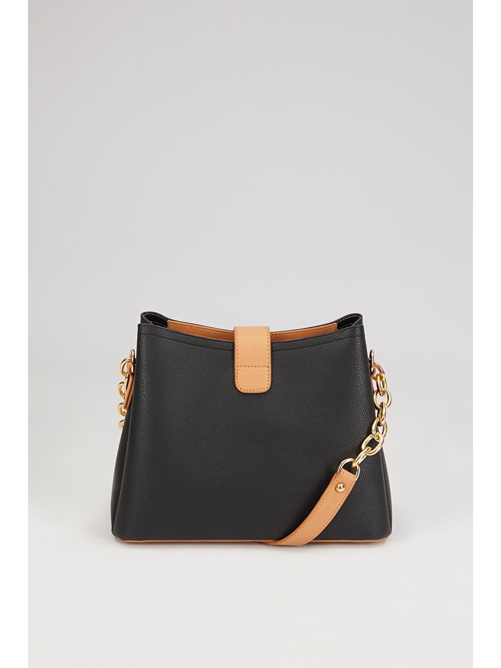 Siyah-Camel Kadın Omuz Çantası 930228-4