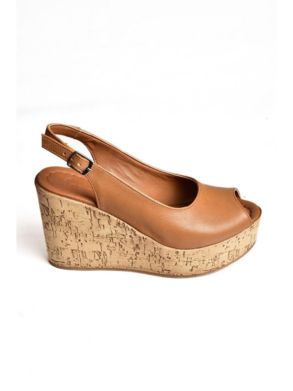 Kahverengi S9960635 Taba Kadın Dolgu Topuklu Ayakkabı-1