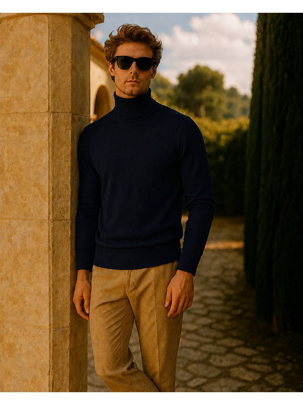 Erkek Kışlık Slim Fit K.lacivert Kazak-1