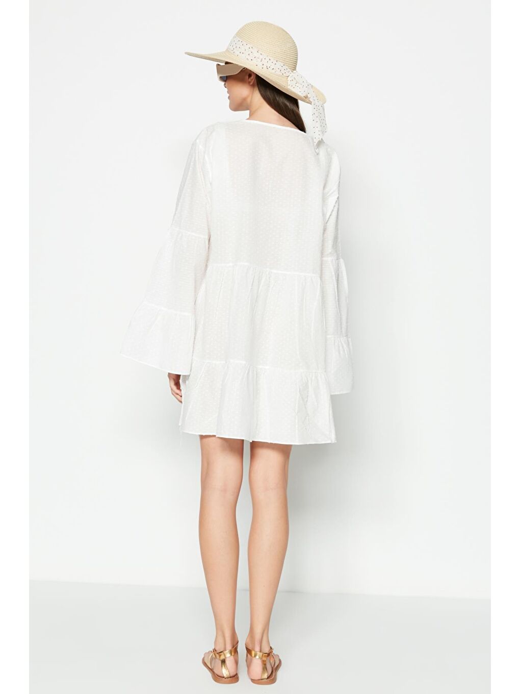 Pareo Plaj Elbisesi 22329 Beyaz-8