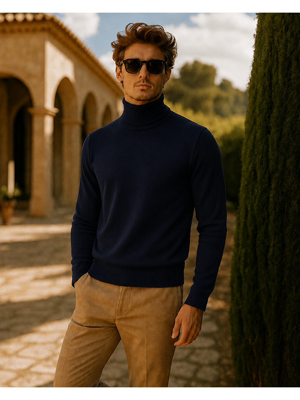 Erkek Kışlık Slim Fit K.lacivert Kazak-3