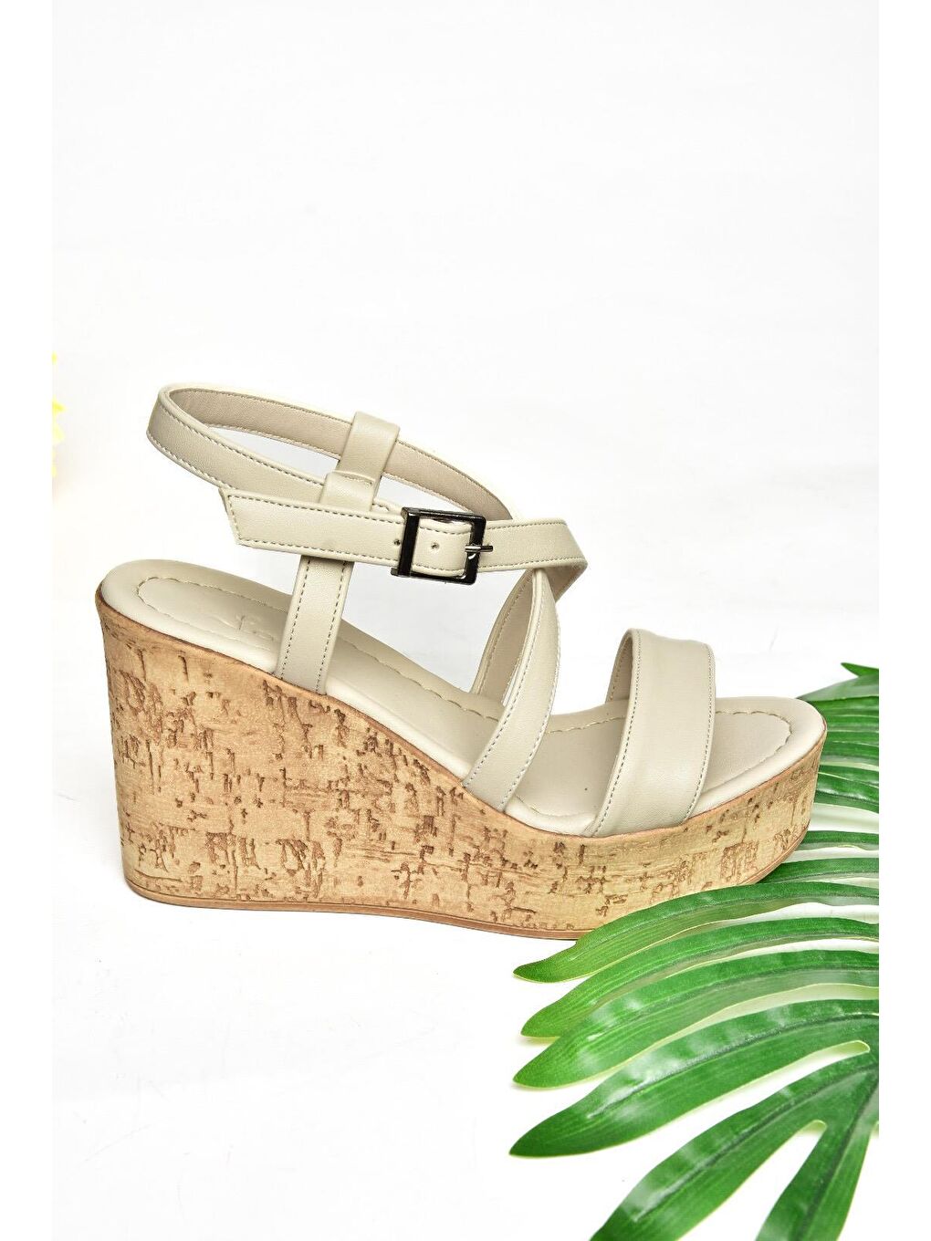 S9960544 Bej Kadın Dolgu Topuklu Ayakkabı