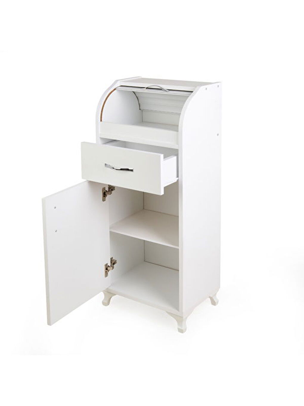 Kahverengi Tek Çekmeceli Ekmeklik - Safir Meşe / Beyaz - 105x30x42 cm-6