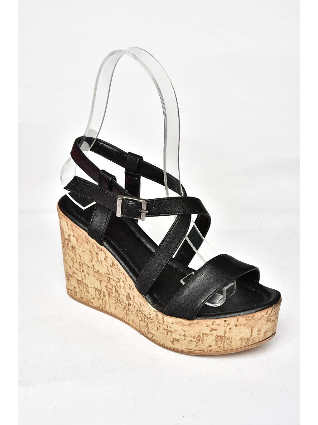 S9960544 Siyah Kadın Dolgu Topuklu Ayakkabı-1