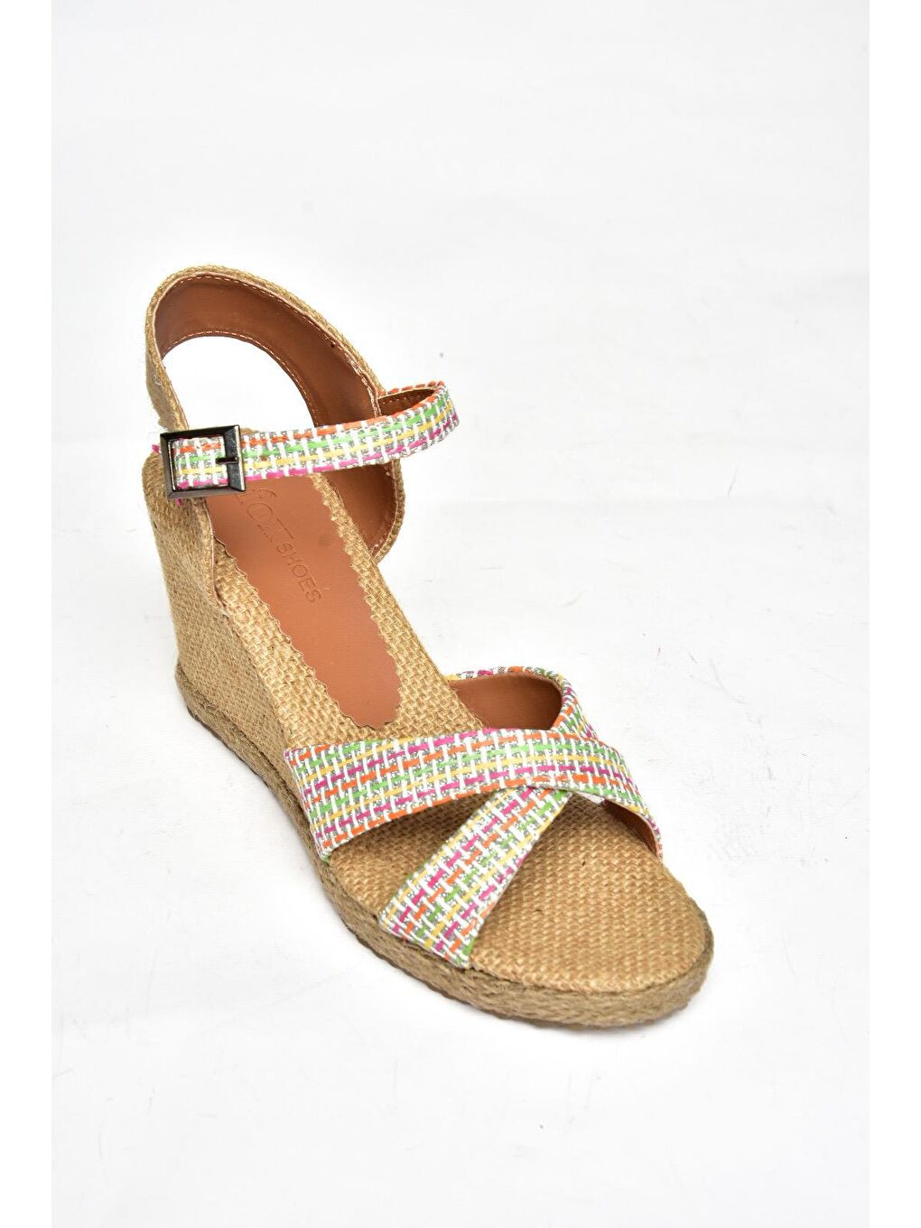 Karışık S2414140 Renkli Kadın Dolgu Topuklu Ayakkabı-1