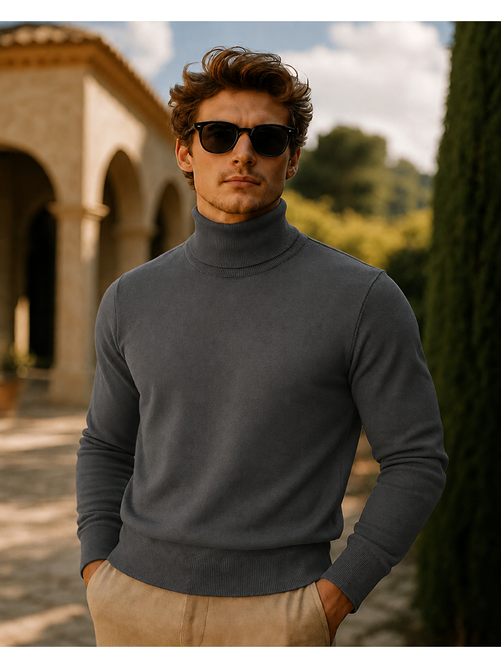 Erkek Kışlık Slim Fit Antrasit Kazak-4